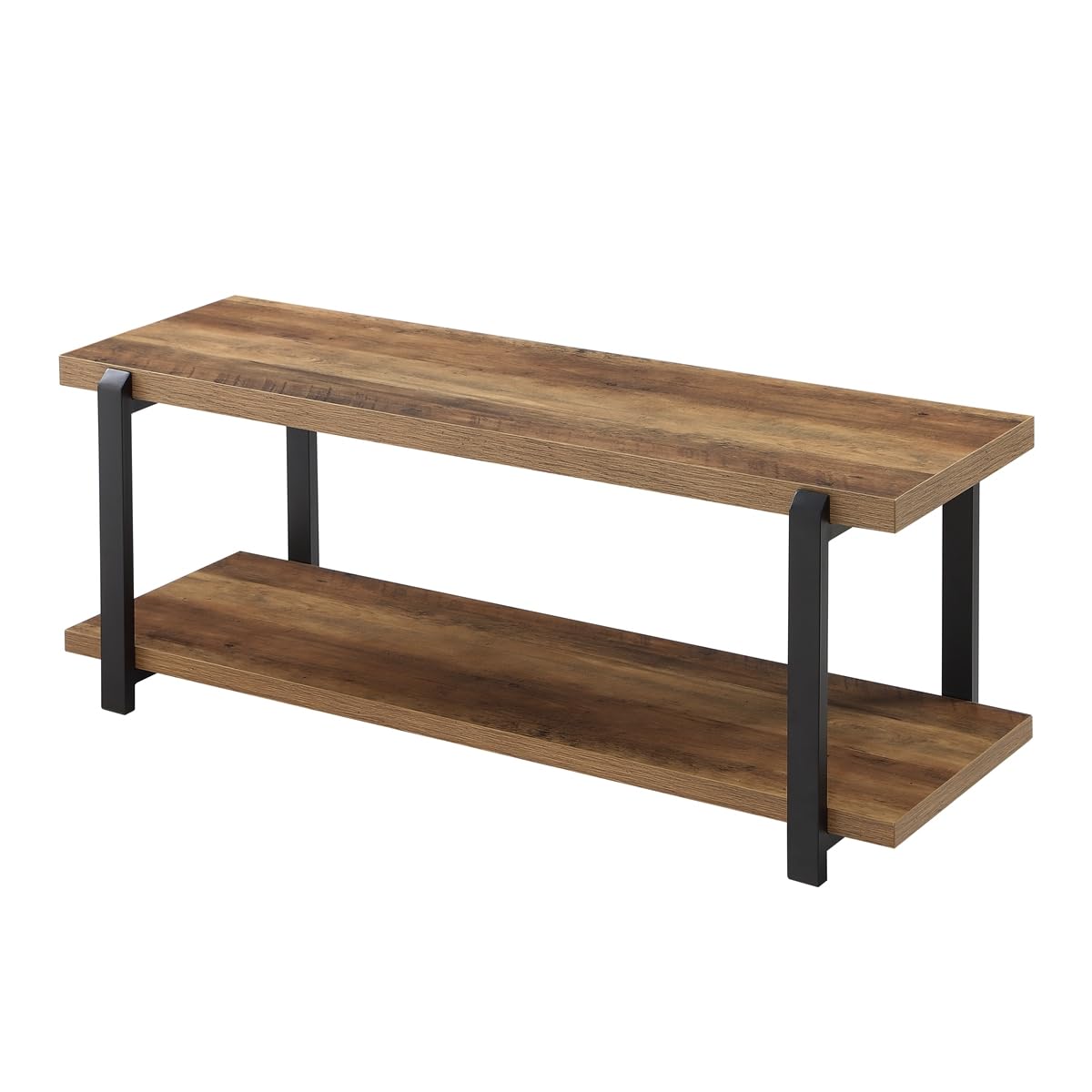 Industrial Oak Entryway Bench