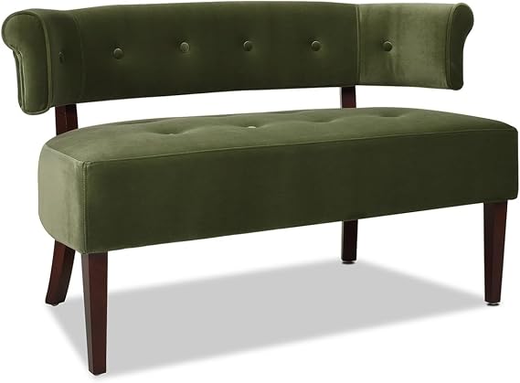 Beige Tufted Bench Settee