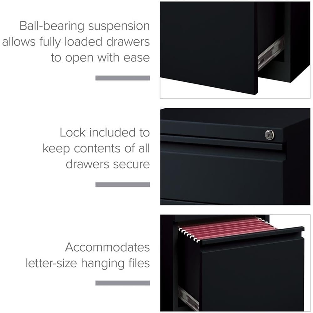3-Drawer Locking Metal Filing Cabinet