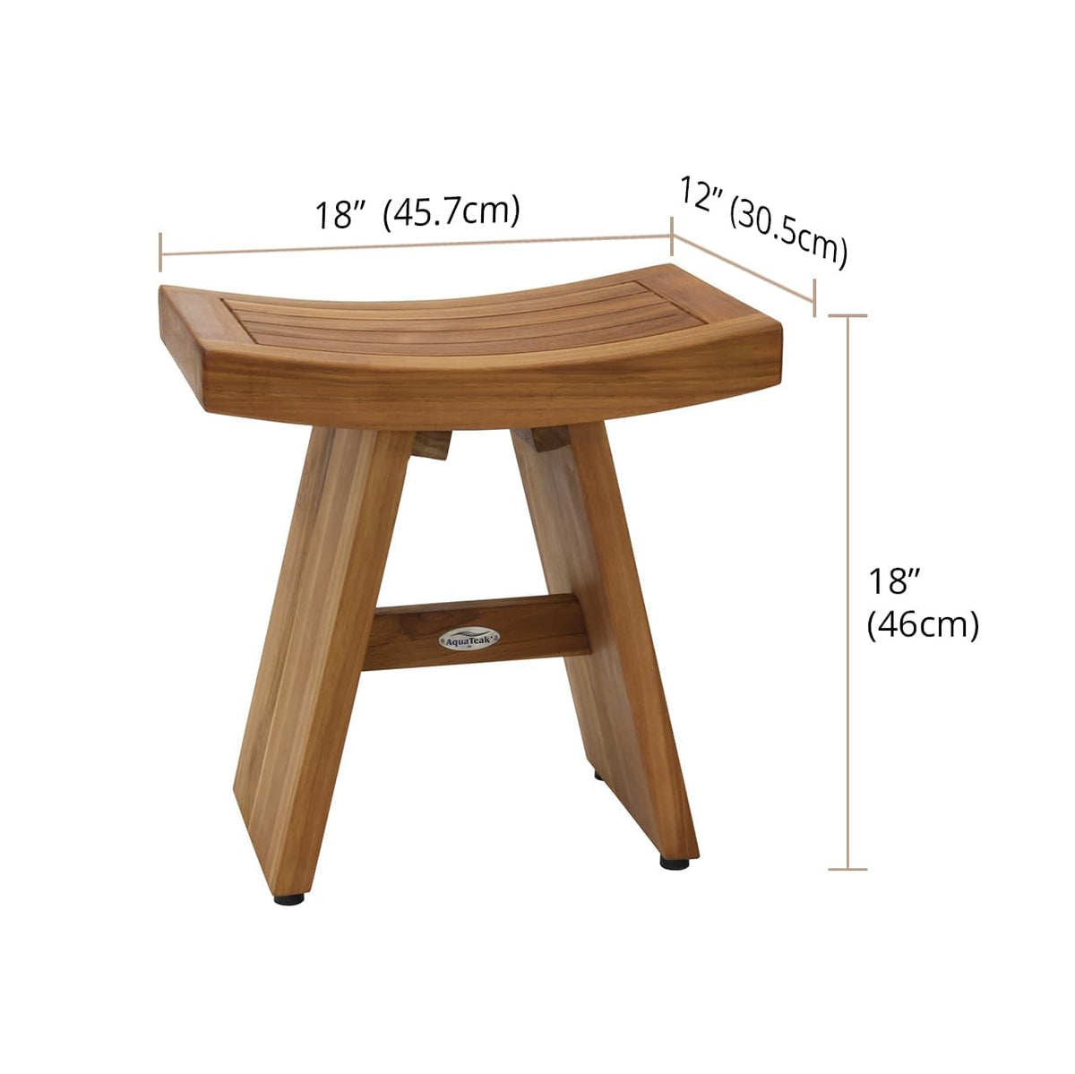 AquaTeak Asia 18" Teak Shower Bench