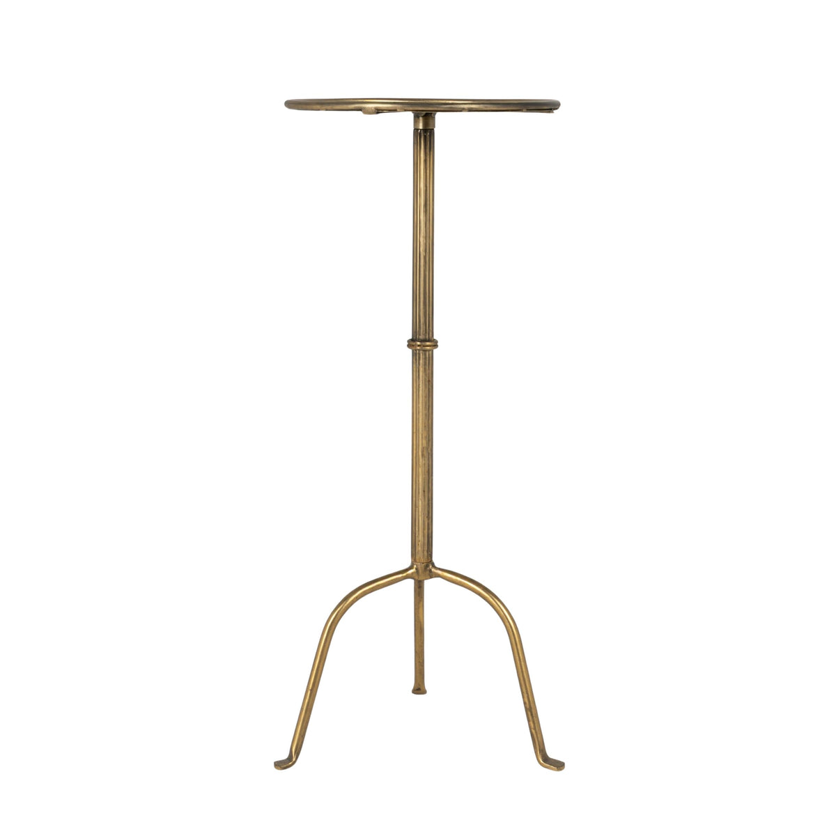 Creative Co-Op Metal Martini Cocktail Table, Antique Brass