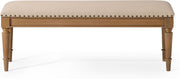 Wooden Upholstered Bench with Padded Seat