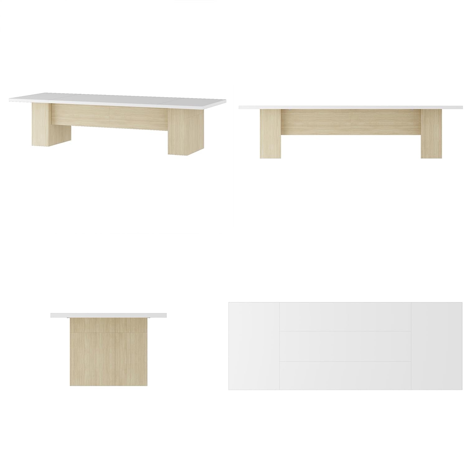 Large Rectangular Conference Table for 10-12 People