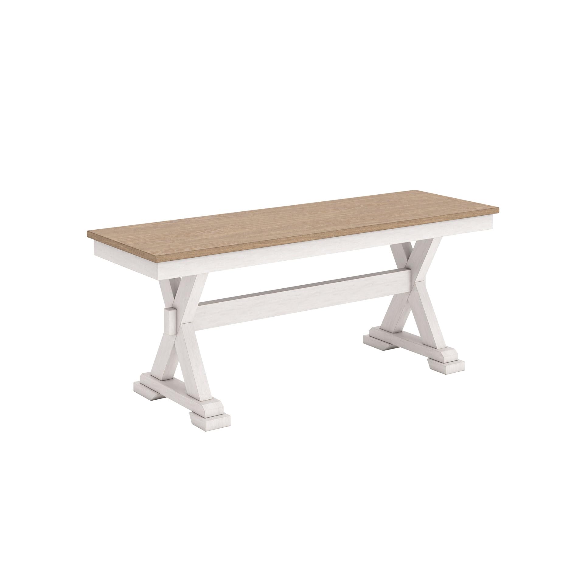 Farmhouse Dining Bench, Antique White