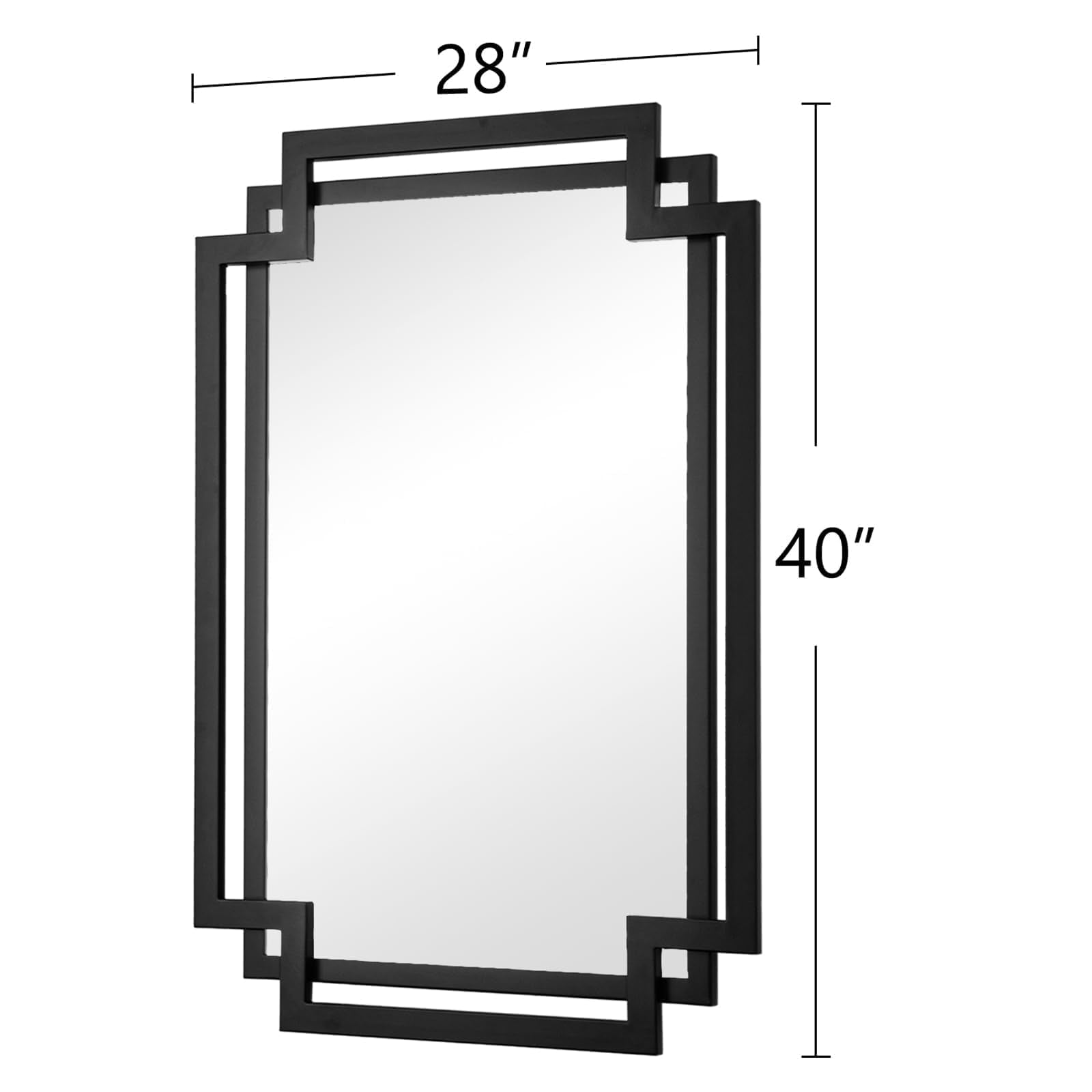 Geometric Black Wall Mirror