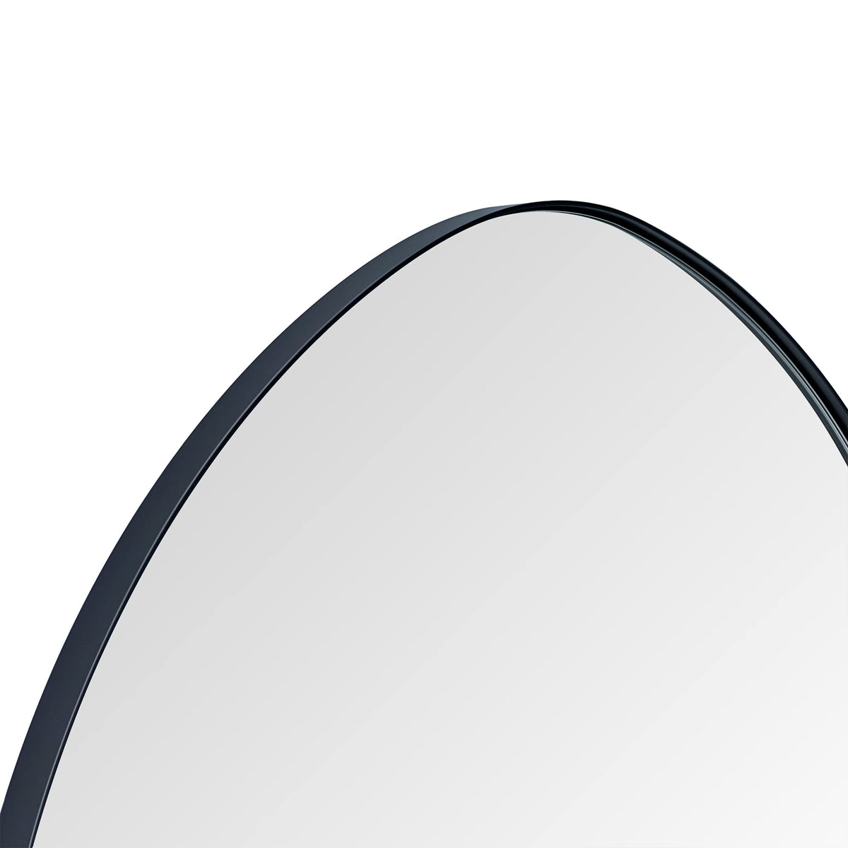 Matte Black Asymmetrical Wall Mirror