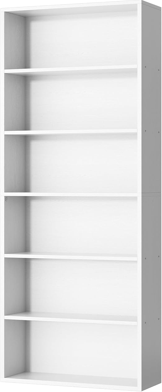 6-Tier Bookcase with Open Shelves