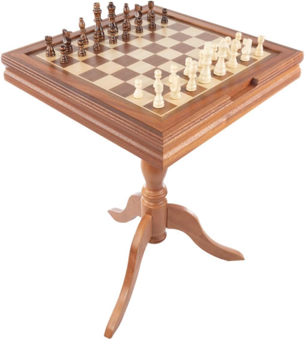 2-in-1 Chess & Backgammon Game Table