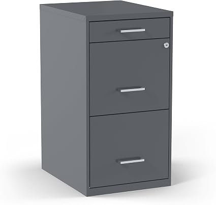 3-Drawer Lockable File Cabinet
