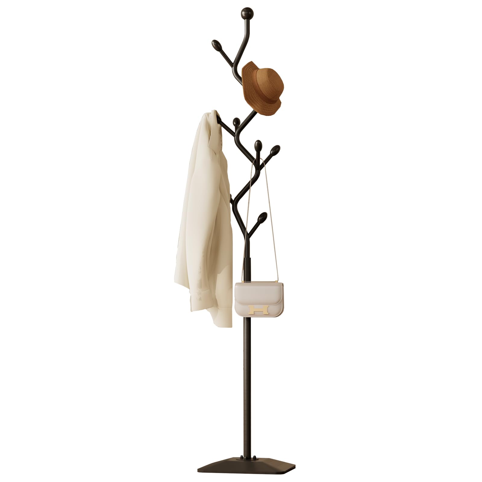 Tree-Shaped Coat Rack Stand with 8 Hooks