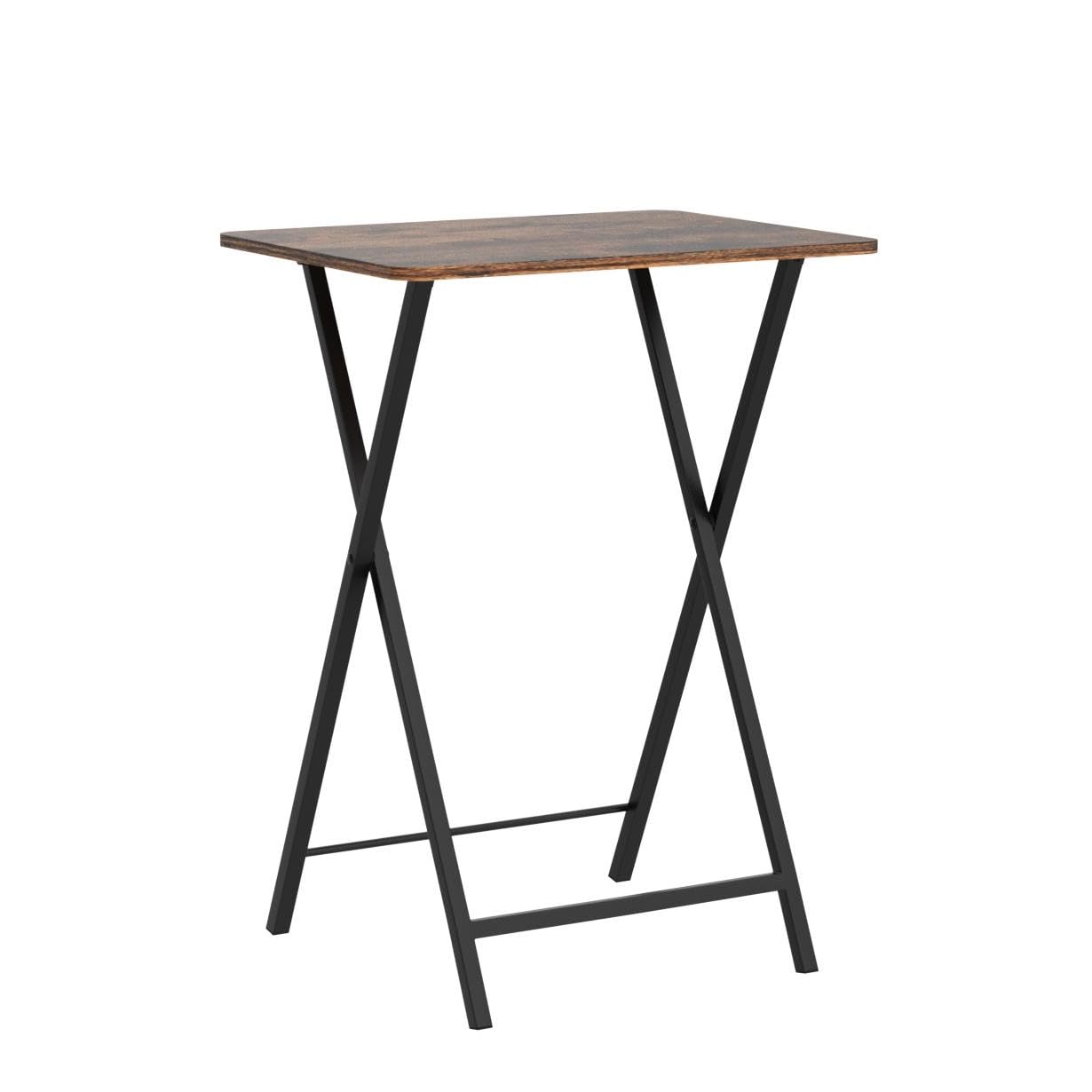 Folding TV Tray Tables Set of 4 with Stand