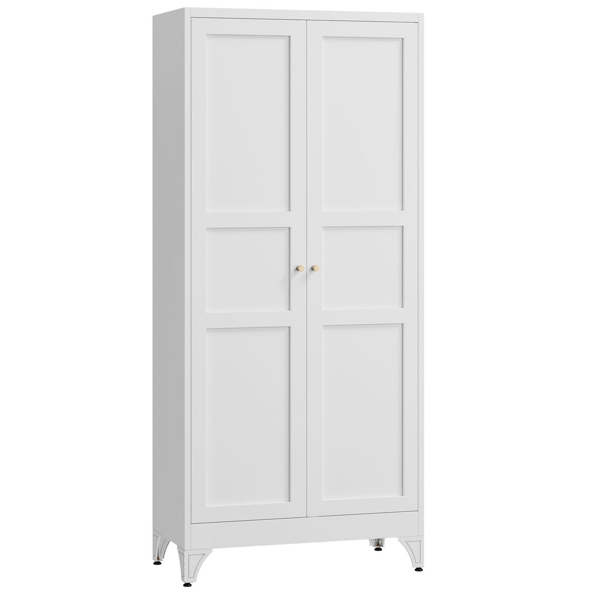 Letaya Metal Pantry Kitchen Storage Cabinet,61" H Adjustable Shelves,White