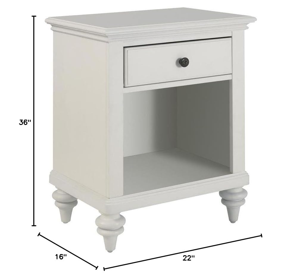 Off-White Storage Nightstand