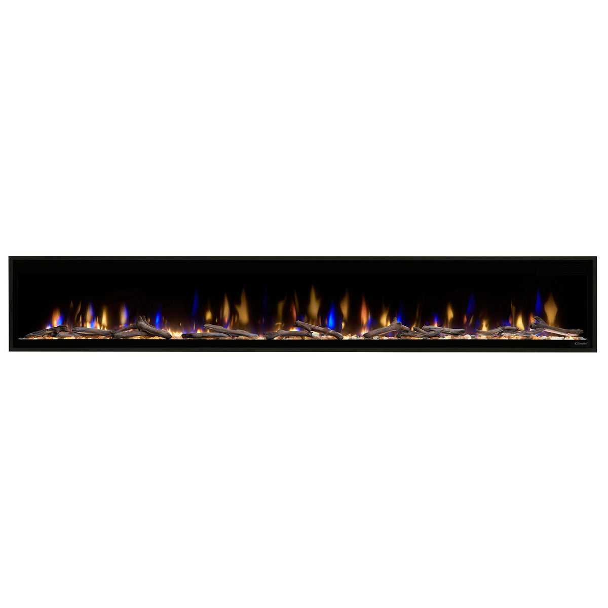 Dimplex Ignite Evolve 100 Inch Built-in Linear Electric Fireplace - Includes Driftwood Logs, Glass Media Kit, Remote - Personalize Flame Colors & Control with Flame Connect App (100 Inch)