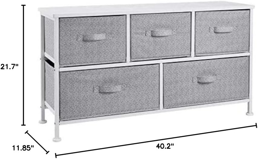 5-Drawer Wide Fabric Storage Organizer