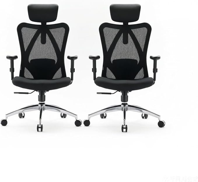 Ergonomic Mesh Office Chair with Adjustable Headrest & Lumbar Support