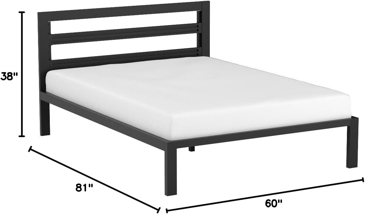 Queen Metal Bed Frame with Headboard