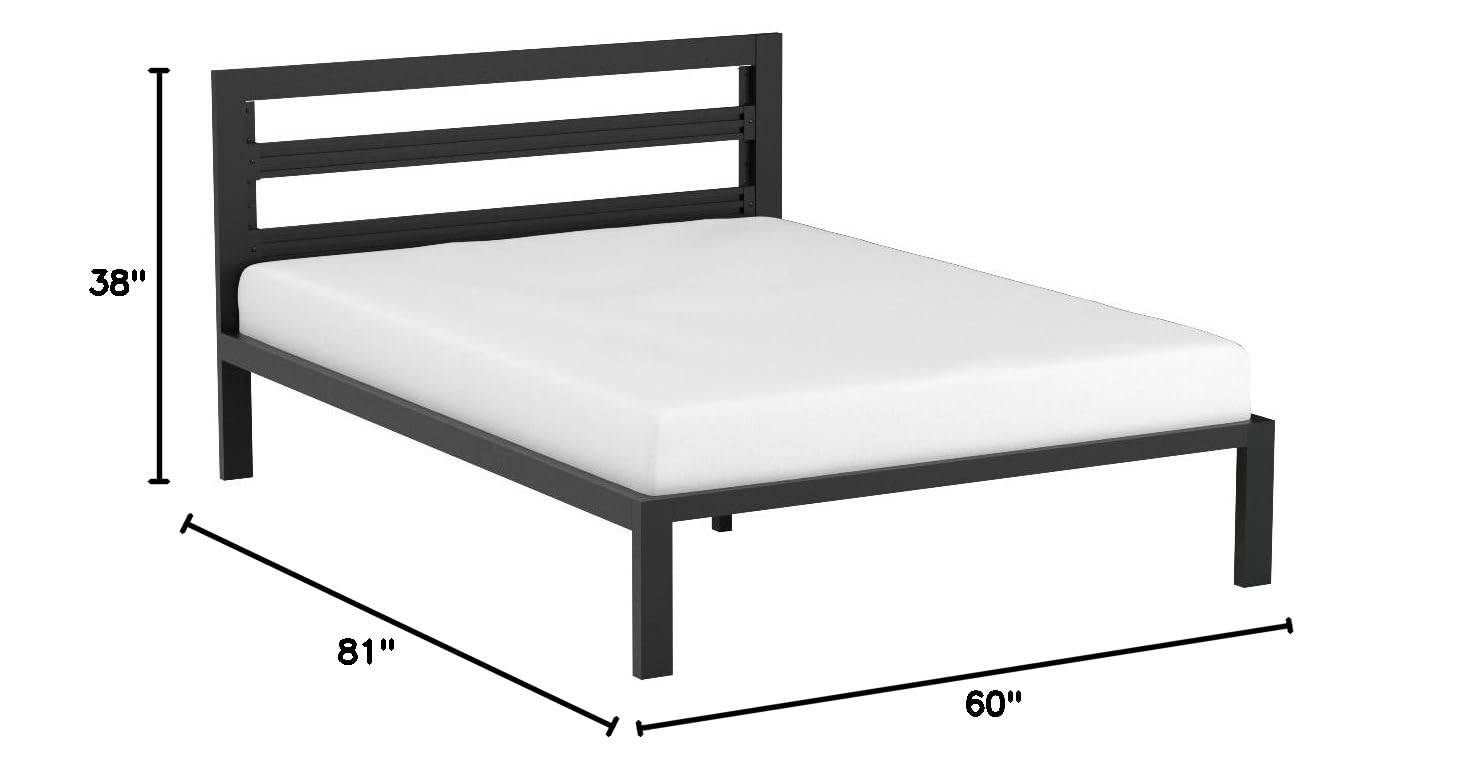 Queen Metal Bed Frame with Headboard