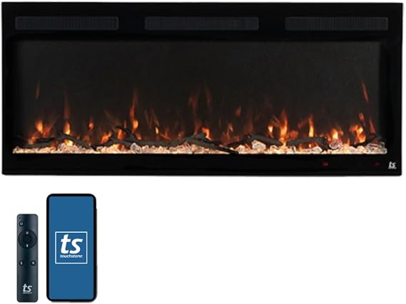 Wall-Mount Electric Fireplace with WiFi & Alexa