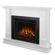 Real Flame Silverton 48" Electric Fireplace with Mantel, White