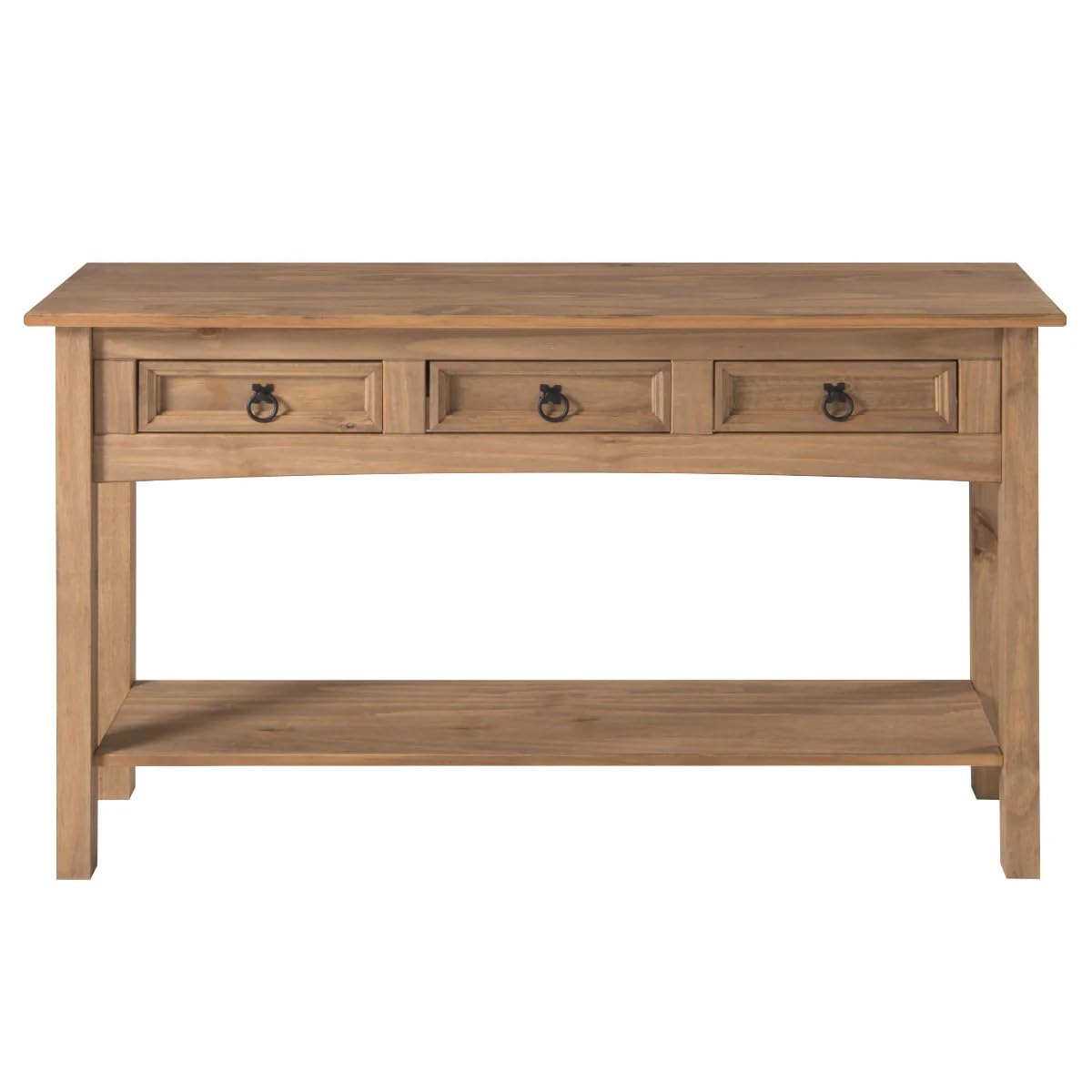 Solid Pine Console Table with Drawers
