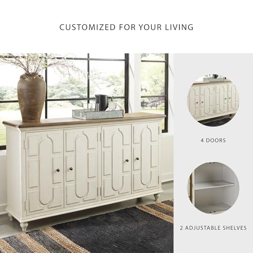 4-Door Accent Cabinet with Adjustable Shelves