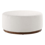 Modway Large 38" Round Boucle Upholstered Upholstered Ottoman
