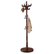 Snaikor Wooden Coat Rack Freestanding with Stable Round Base 14 Hooks