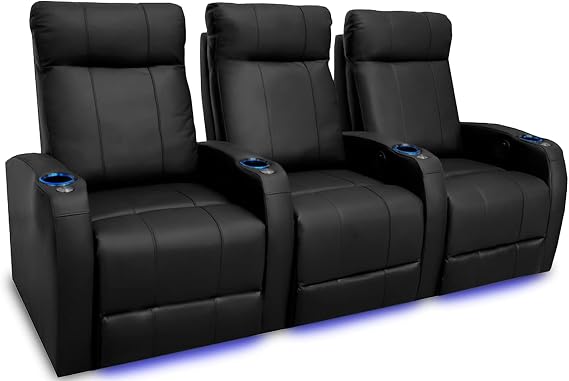 Syracuse Power Recliner Home Theater Seating – Top Grain Leather