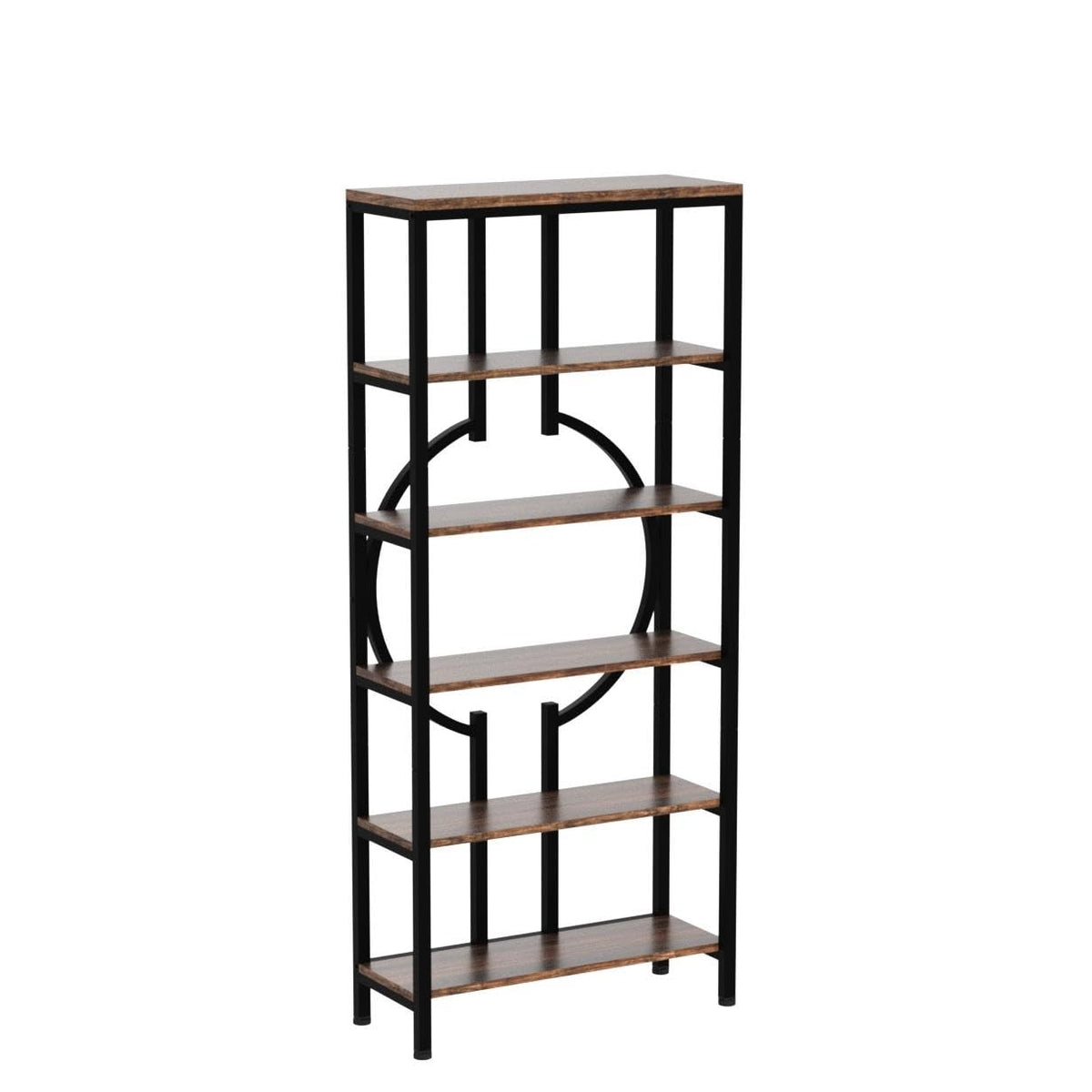 6-Tier Rustic Bookshelf