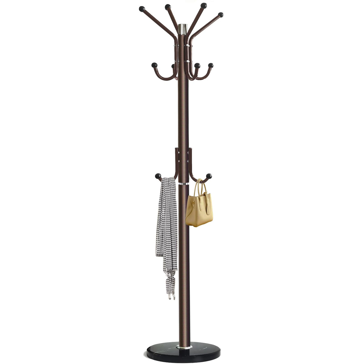 11-Hook Bronze Coat Rack