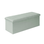 B FSOBEIIALEO 43" Tufted Storage Ottoman Bench Storage Chest, Sage Green