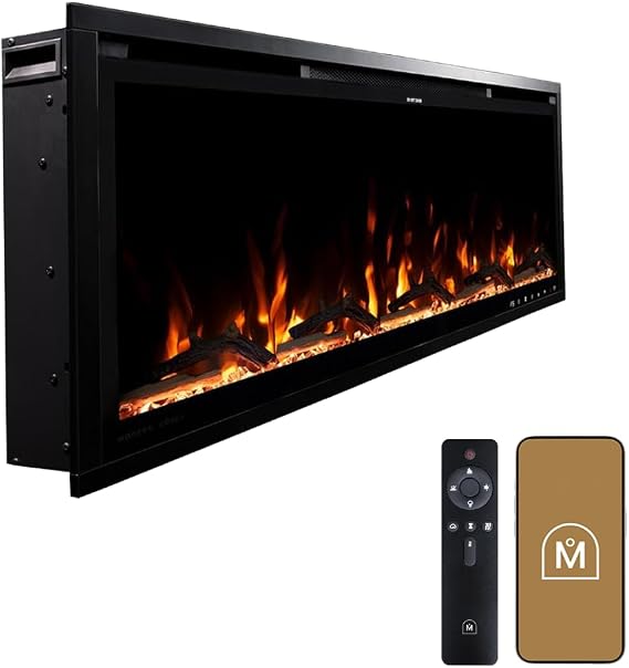 72-Inch Slim Electric Fireplace