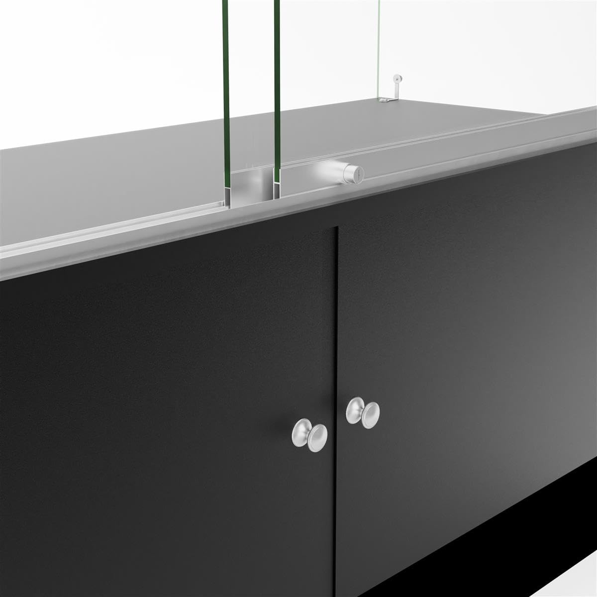 48-Inch Glass Display Cabinet with Sliding Doors