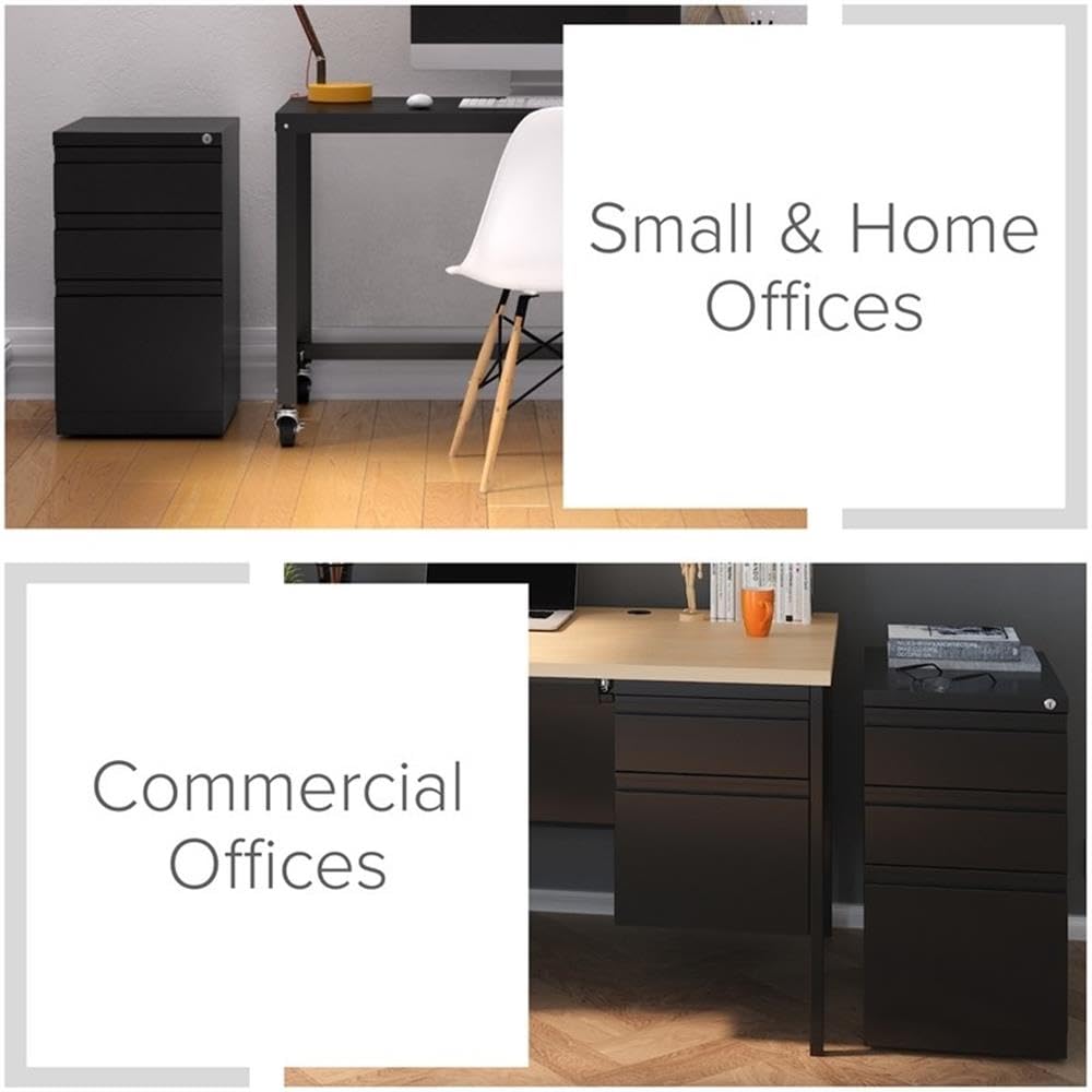 3-Drawer Locking Metal Filing Cabinet
