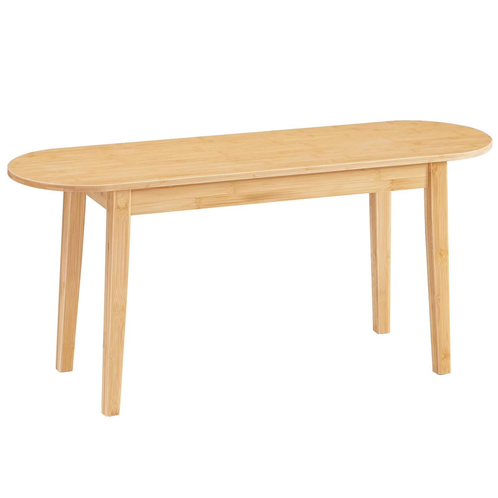 HOOBRO 39.4'' Dining Bench, Farmhouse Kitchen Table Bench, Bamboo Entryway Bench, Sturdy Dining Room Bench, Easy to Assemble, Wooden Bench for Living Room, Hallway, Bedroom, Bathroom, Natural YL19CD01