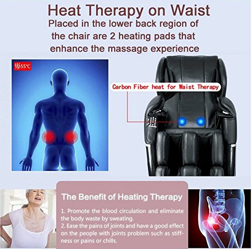 BestMassage Zero Gravity Full Body Electric Shiatsu Massage Chair Recliner with Built-in Heat Therapy and Foot Roller Air Massage System Stretch Vibrating for Home Office PS4,Brown