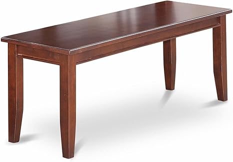 Wooden Dining Bench with Rubberwood Seat, 51"W x 15"D x 17"H
