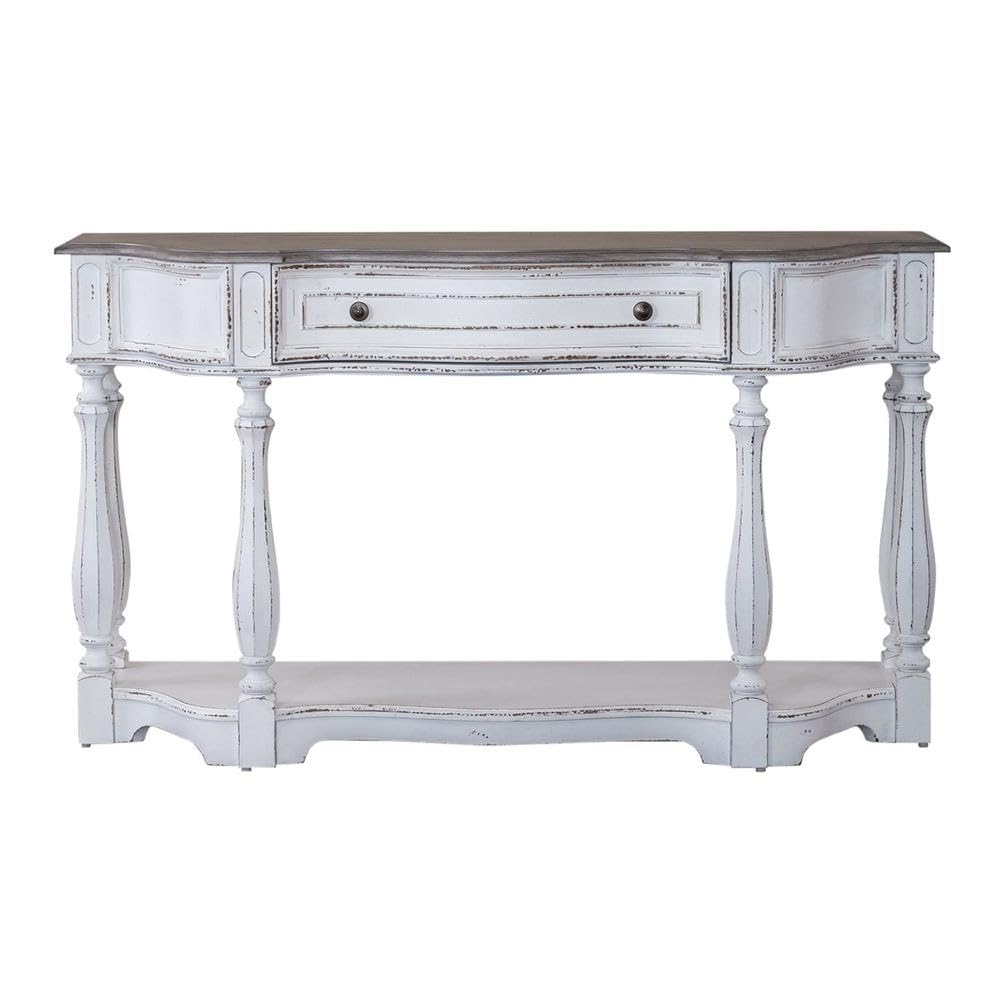 Antique White Console Table