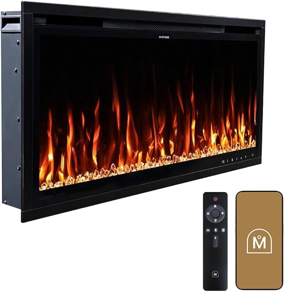 72-Inch Slim Electric Fireplace