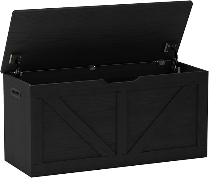 Storage Bench with Safety Hinges