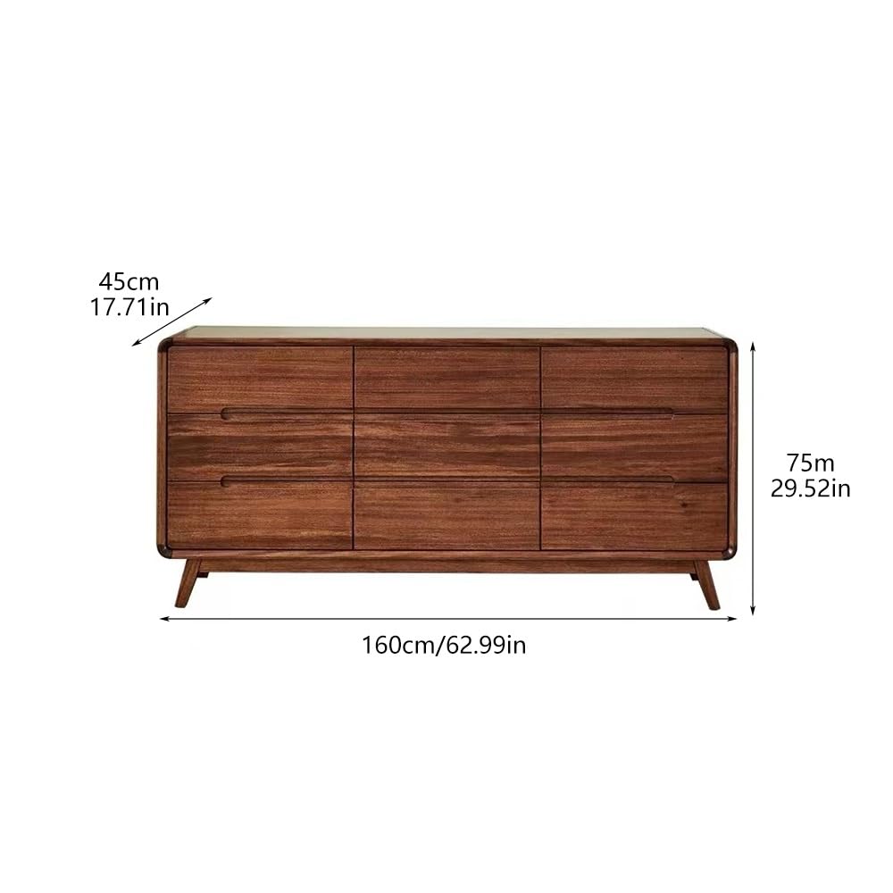 HEAIQI Sideboard Kitchen Cupboard 160x45x75cm Solid Wood Entrance Table, Bedroom Drawer Storage Furniture, Suitable for Home and Hotel Cupboard Bar Cabinet