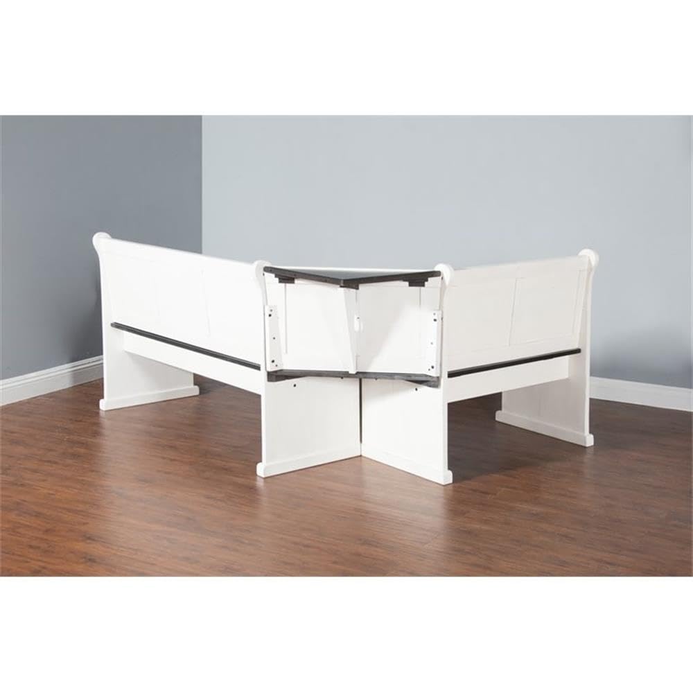 Wood Breakfast Nook Dining Set with Storage Benches