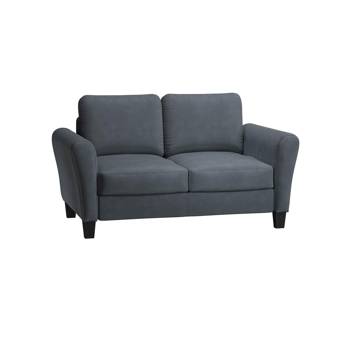 Microfiber Rolled Arm Loveseat