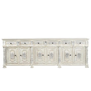 Carved Solid Mango Wood Sideboard