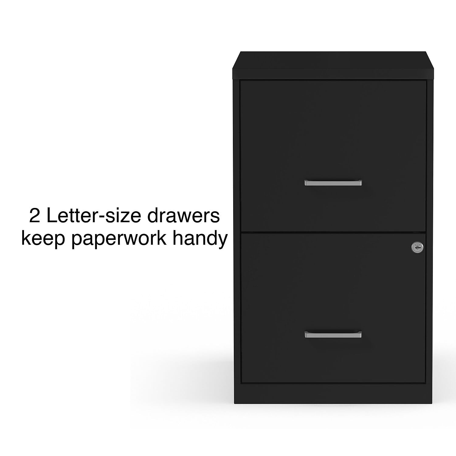 2-Drawer Vertical File Cabinet, Letter Size, Lockable