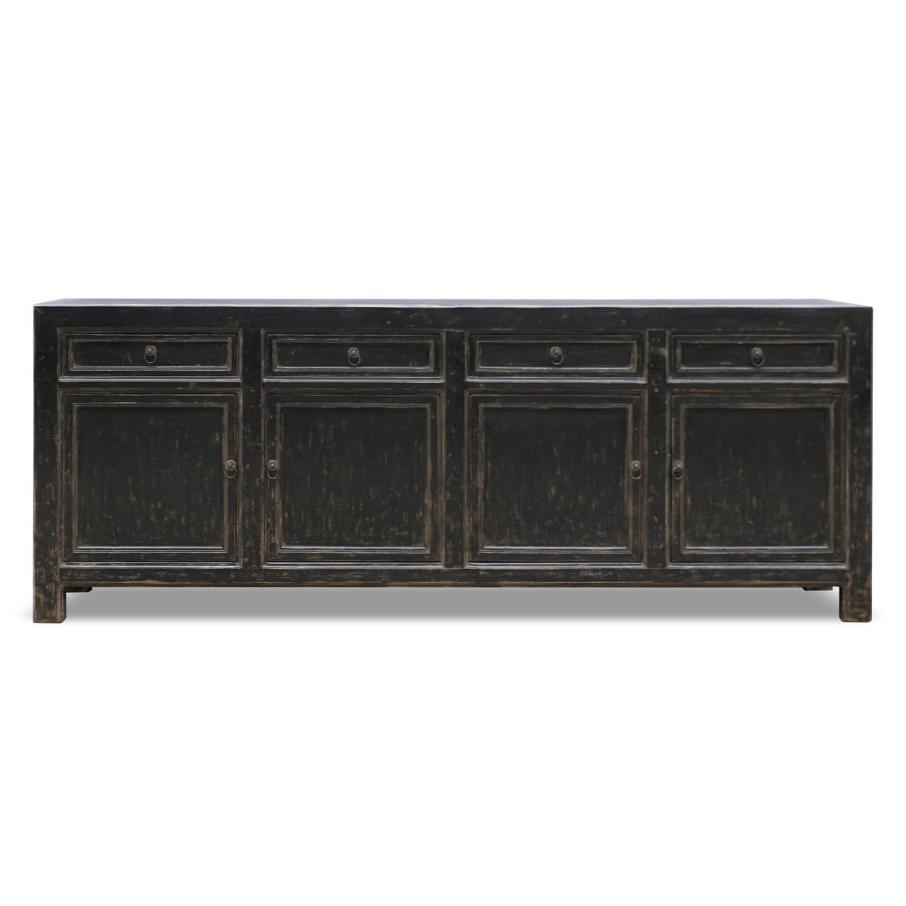 Artissance Four Drawers Distressed Black 93x18x35H Sideboard