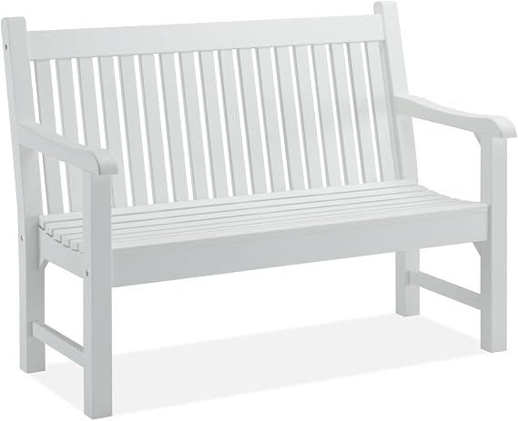 2-Person Outdoor Patio Bench, 700 lbs Capacity, Weatherproof Poly Lumber