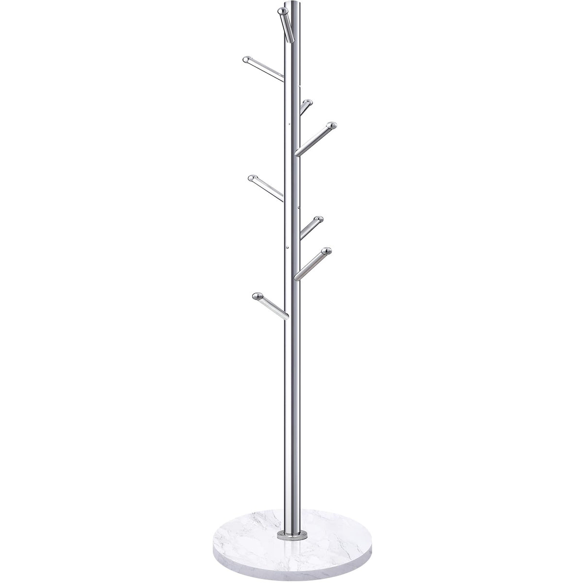 Silver Marble Base Coat Rack