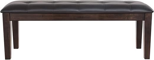 Upholstered Dining Room Bench with Button Tufting